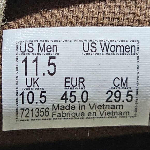 Vans Canvas Sneakers Women’s 13 – Gray Suede Heel Casual Skate Shoes Vietnam - Picture 6 of 8